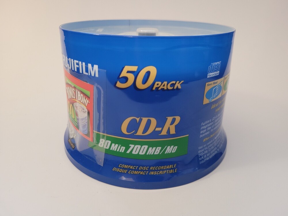 Fujifilm CD-R 50 Pack Spindle 80 Min 700MB 48x Blank Recordable Discs New Sealed
